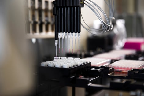 A close-up shot of laboratory equipment